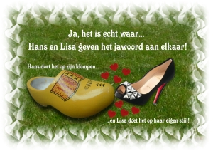 uitnodiging huwelijk Hans en Lisa